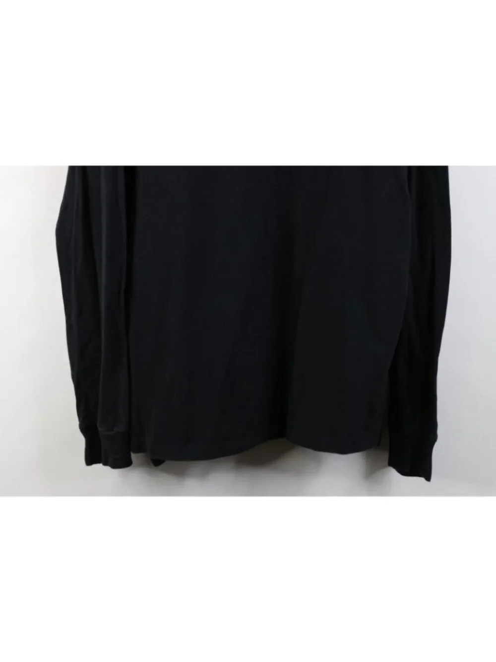 Vintage Y2K Ralph Lauren Mens XL Faded Custom Fit Long Sleeve Polo Shirt Black